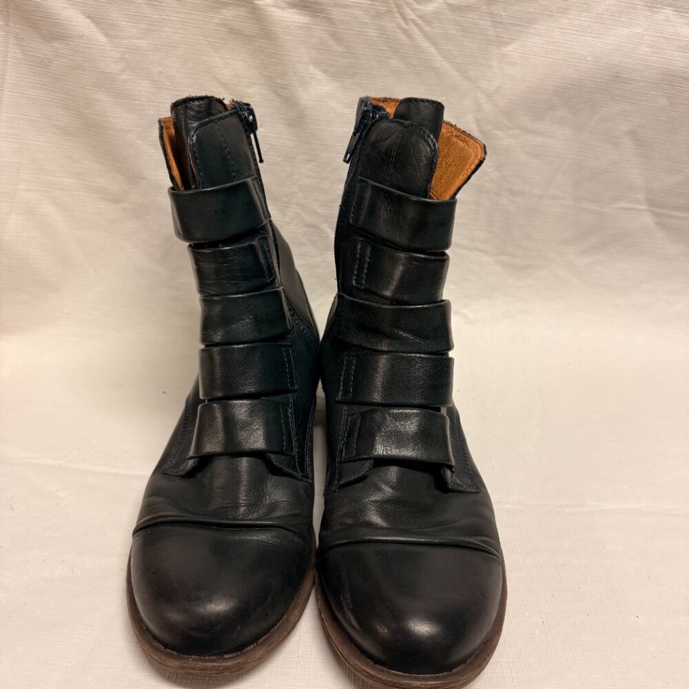 Miz Mooz Leighton Ocean Leather Strapped Ankle Boots - Size EU 37 - Picture 4 of 9